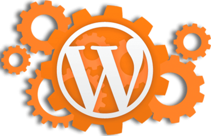 wordpress logo in orange 