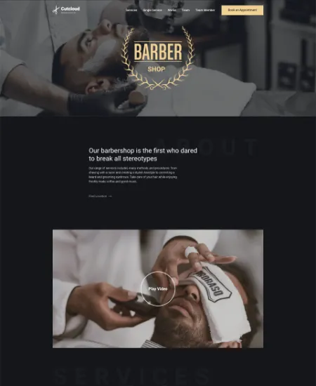 Barbershop website template