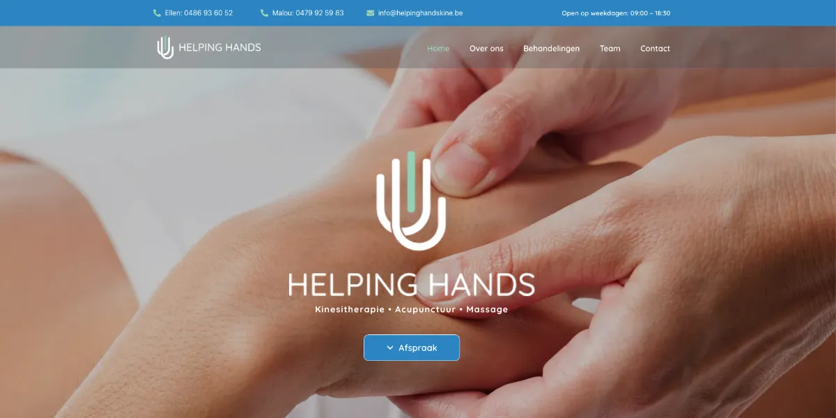 Helping Hands kine - website