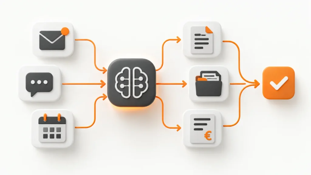 AI-agent voor bedrijven die e-mail, administratie, documenten en terugkerende taken automatiseert